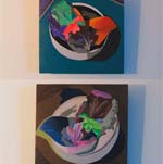 Deux natures mortes  aux grandes fleurs